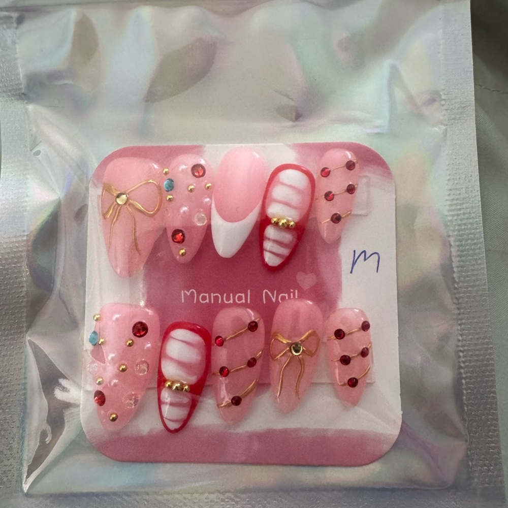 Pink and Red Nail Art Set